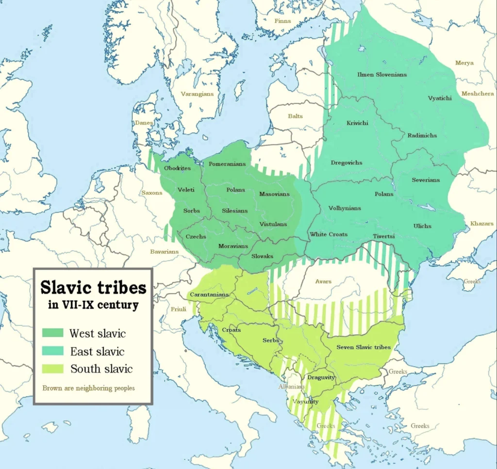   Slavic tribes in 7. - 9. century, wikipedia.org  