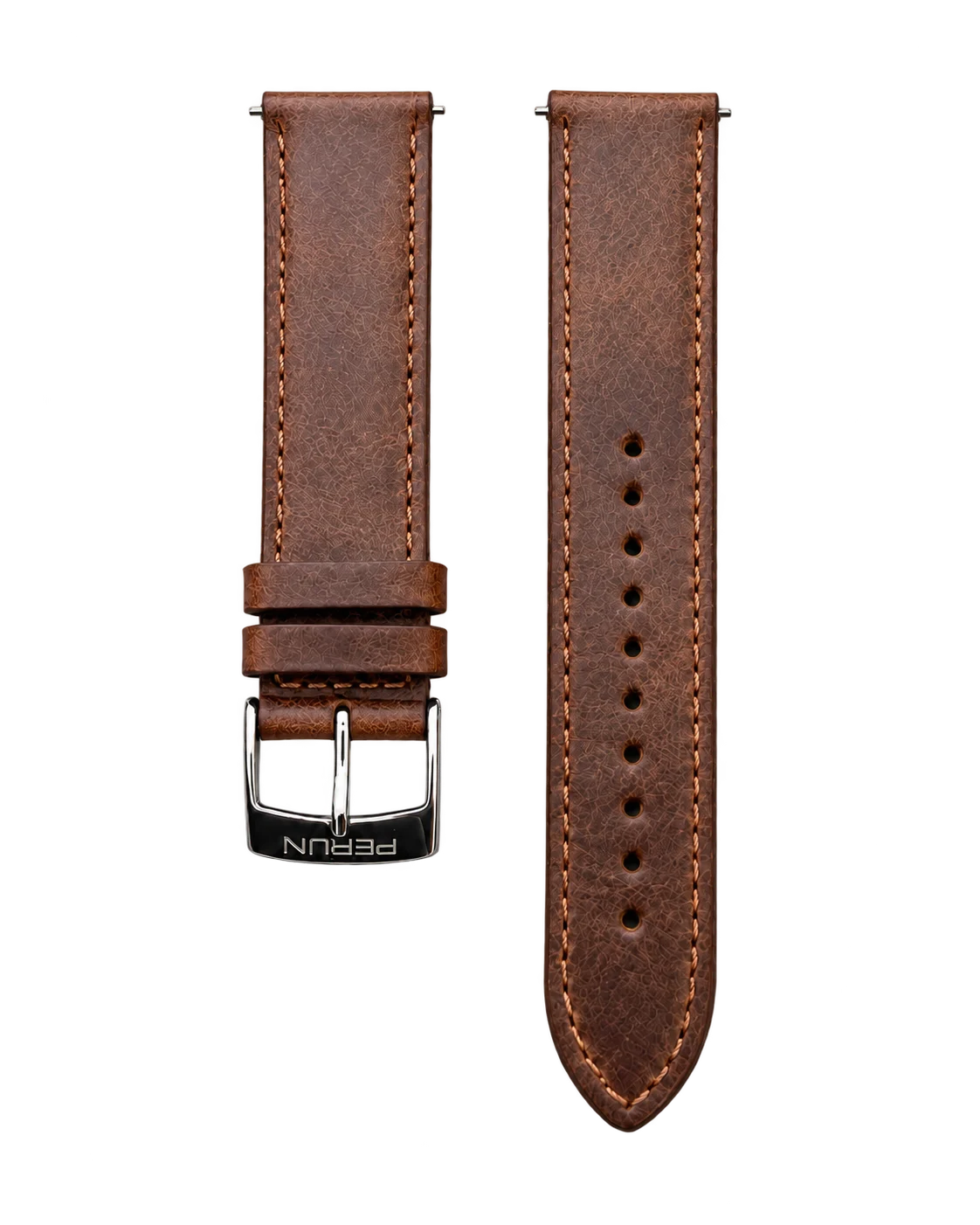Perun brown leather strap