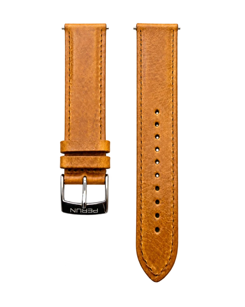Perun cognac leather strap