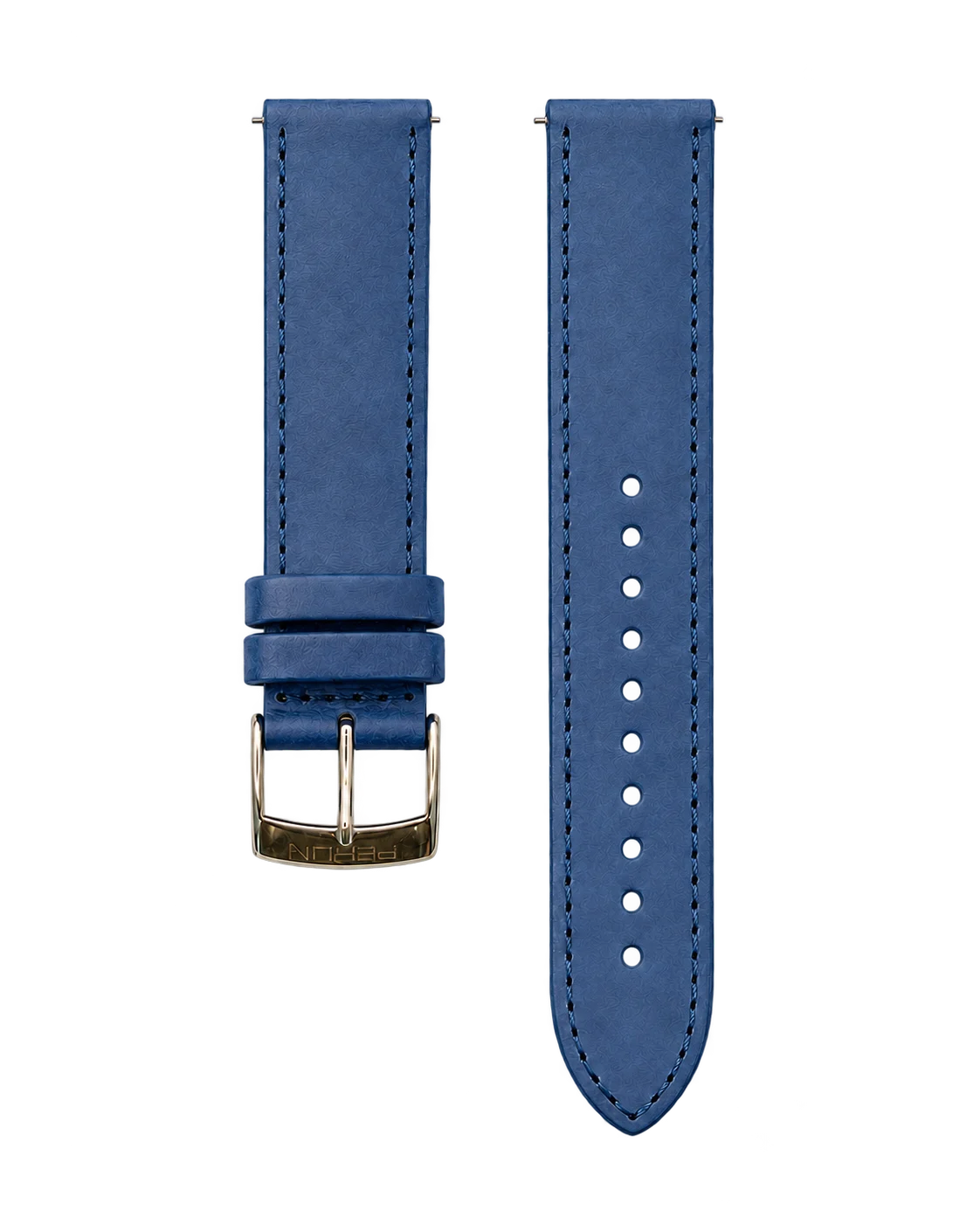 Perun marine blue leather strap